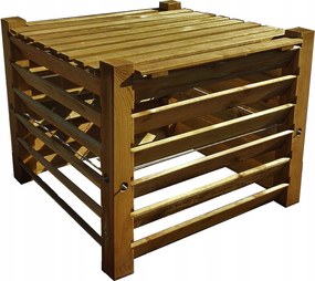 Fa komposztáló fedővel 125*125*80 1200 l