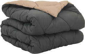 vidaXL Teljes éves takaró Antracit és Taupe 200 x 135 cm Mikroszál