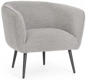 VANELLE design boucle fotel - szürke/fehér