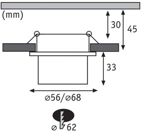 Paulmann 93379 - KÉSZLET 3xLED/6W IP44 Dimmelhető fürdőszobai lámpa GIL 230V