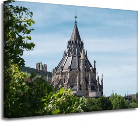 Vászonkép Építészet Könyvtár 40x30 cm