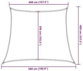 sárga trapéz alakú HDPE napvitorla 160 g/m² 4/5x4 m