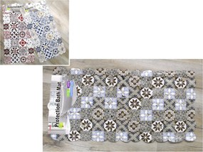 Fürdőszobaszőnyeg kádhoz csúszásgátló téglalap alakú mozaik 68 x 34 cm mix