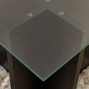 Dohányzóasztal Vetrino Wood Fekete