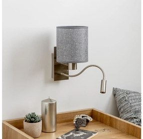 Brilagi - LED Rugalmas fali lámpa NUBILA 1xE27/25W/230V + LED/3W matt króm/szürke