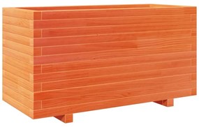 viaszbarna tömör fenyőfa kerti virágtartó 90 x 40 x 49,5 cm