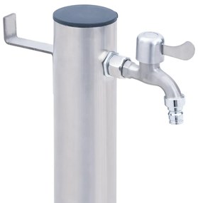 kerek rozsdamentes acél kerti oszlop típusú vízcsap 60 cm