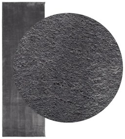 HUARTE antracit rövid szálú puha és mosható szőnyeg 80 x 250 cm
