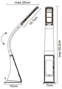 GLOBO 58334 - SOPHIE LED asztali lámpa 1xLED/6,5W/230V, fényerőszabályzós