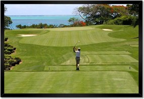 Poszterek keretben 60x40 Golfozó a mezőn