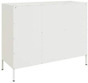 fehér acél tálalószekrény 100,5 x 39 x 79 cm