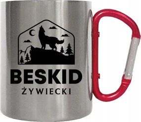 Fém bögre karabinerrel a hegyek szerelmeseinek Beskid