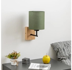 Brilagi - Fali lámpa NUBILA WOOD 1xE27/25W/230V tölgy/zöld