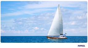 PIPPER. Öntapadós textiltapéta "Vitorlás a tengeren"
