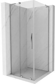 Mexen Velar L, zuhanykabin tolóajtóval 90 x 90 cm, 8mm átlátszó üveg, króm, 871-090-090-03-01