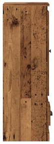 antik fa színű szerelt fa magasszekrény 36 x 35,5 x 103,5 cm