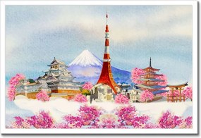 Poszterek keretben 60x40 Kirándulás Japánba