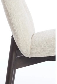 Krémszínű kárpitozott étkezőfotel szett 2 db-os Sinosa – Light &amp; Living