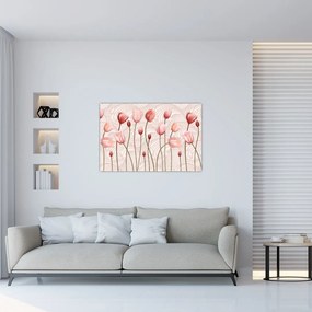 Kép - rózsaszín tulipán (90x60 cm)