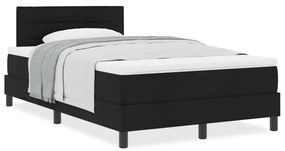 Box Spring Ágy Matraccal Fekete 120x200 cm Szövet