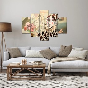 Kép - kubizmus -harlequin and rose (150x105 cm)