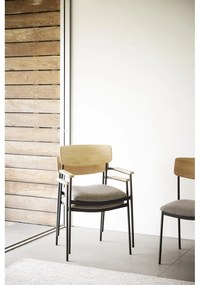 Bézs-natúr színű étkezőszék szett 2 db-os Maymont – Rowico