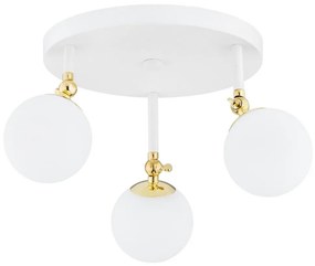 Argon 1434 - Fürdőszobai csillár LATINA 3xE14/7W/230V IP44 fehér/arany