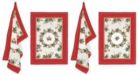 Karácsonyi Konyharuha szett 2 db-os pamut Christmas Berries