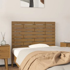 mézbarna tömör fenyőfa fali fejtámla 96 x 3 x 63 cm