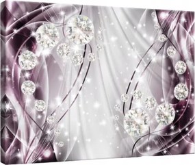 Vászonkép 70x50 Gyémánt Minta Absztrakt Lila Ezüst Tony a Nappaliba
