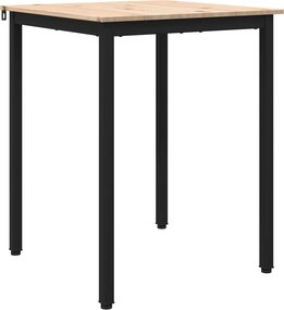 vidaXL Étkezőasztal Természetes 60 x 60 x 75 cm Tömör fenyőfa