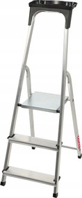 Háztartási Alumínium Létra 3 Fokozatú +kampó 125 kg