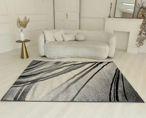 Nora 6038 szürke modern szőnyeg 60 cm-es szett