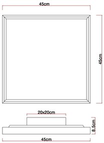 Globo 41595D2 - LED Mennyezeti lámpa CINDERELA LED/24W/230V 45cm 2700/4500/6500K