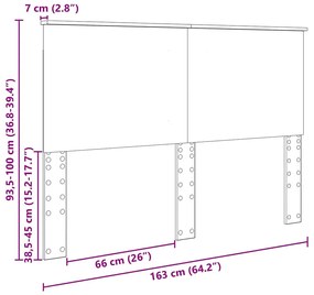 Fejtámla fejtámlával Barna Tölgy 160 cm Faanyag
