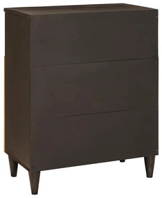 Széf polcokkal Fekete és Arany 60 x 33 x 75 cm tömör mangófa