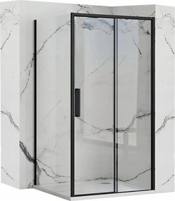 Rapid Slide Sarok Zuhanykabin 160x80 Rea Black Easy Clean