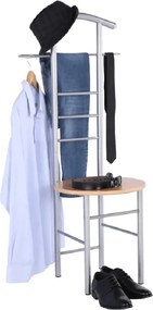 Szobainas, ezüst fém + bükkfa, FRANK