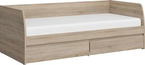 Ágy 2S, 90x200, sonoma tölgy, NORTY TYP 28