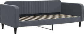 vidaXL sötétszürke bársony kanapéágy keret 100 x 200 cm