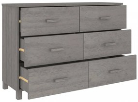 HAMAR világosszürke tömör fenyőfa tálalószekrény 113x40x80 cm