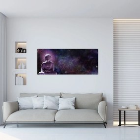 Kép - Buddha az élet virágaival (120x50 cm)