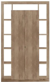 RIMINI könyves- és tárolószekrény, kétajtós – Mercure tölgy