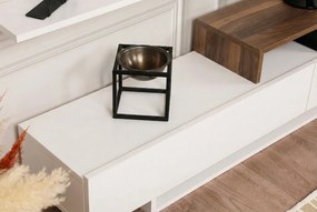 Nirvana TV-állvány, fehér-teak, 180 cm
