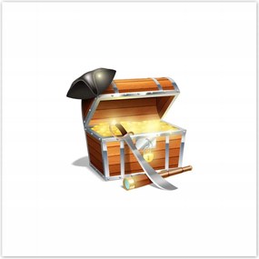 Poszterek 100x100 Kalóz kincse gyerekeknek