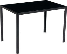 Catini Austin Étkezőgarnitúra 4x szék + asztal - Fekete