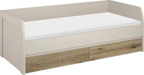 Ágy, 90x200, kasmír/evoke tölgy, KAROS 2S