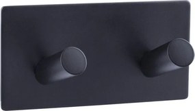 AWD Dupla fekete öntapadó fali akasztó