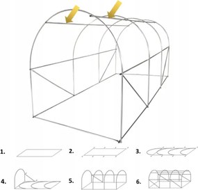 Kerti fóliasátor FEHÉR 2x4m UV szűrővel STANDARD