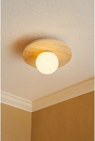 Bézs kő mennyezeti lámpa üveg búrával ø 12 cm Hilde – Opviq lights